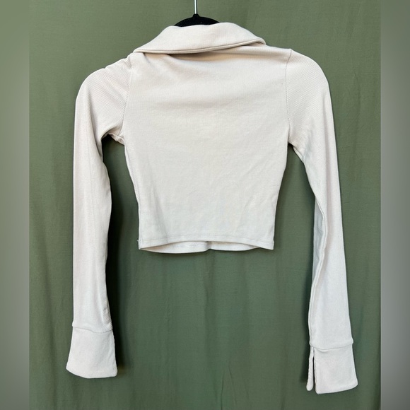 Garage Caroline Long Slv Polo crop | colour: stone | WITH TAGS - Picture 2 of 4